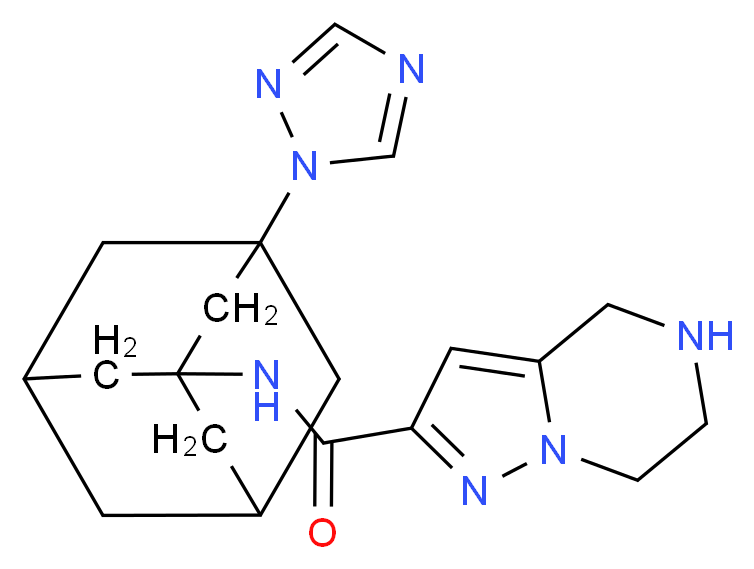 N-[3-(1H-1,2,4-triazol-1-yl)-1-adamantyl]-4,5,6,7-tetrahydropyrazolo[1,5-a]pyrazine-2-carboxamide_分子结构_CAS_)