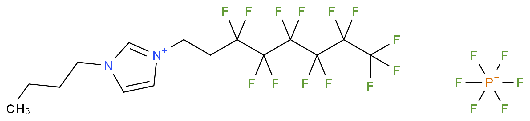 1-butyl-3-(3,3,4,4,5,5,6,6,7,7,8,8,8-tridecafluorooctyl)-1H-imidazol-3-ium; hexafluoro-λ<sup>5</sup>-phosphanuide_分子结构_CAS_313475-52-4