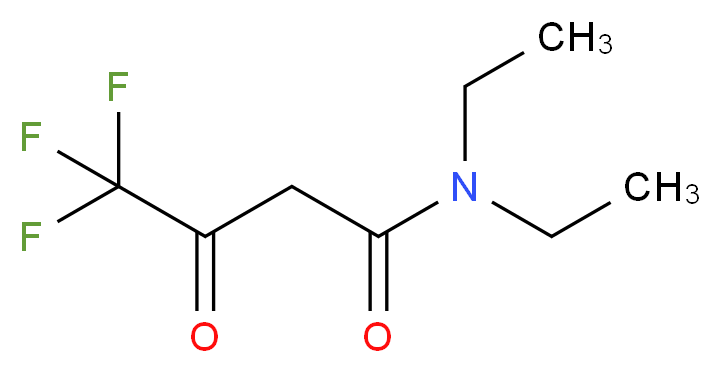 N,N-diethyl-4,4,4-trifluoro-3-oxobutanamide_分子结构_CAS_452-13-1