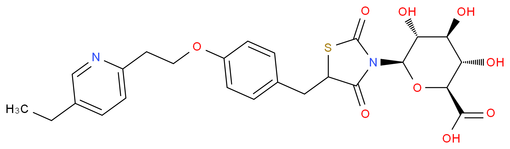 Pioglitazone N-β-D-Glucuronide_分子结构_CAS_1296832-75-1)