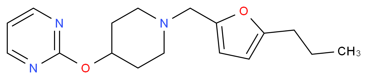 2-({1-[(5-propyl-2-furyl)methyl]piperidin-4-yl}oxy)pyrimidine_分子结构_CAS_)
