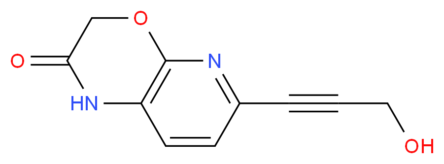 6-(3-Hydroxyprop-1-ynyl)-1H-pyrido-[2,3-b][1,4]oxazin-2(3H)-one_分子结构_CAS_)