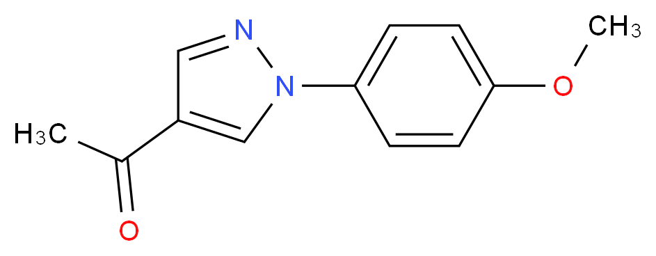 1-[1-(4-methoxyphenyl)-1H-pyrazol-4-yl]ethanone_分子结构_CAS_1015846-09-9)