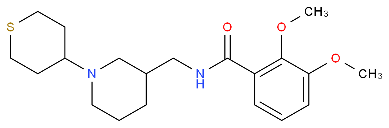 2,3-dimethoxy-N-{[1-(tetrahydro-2H-thiopyran-4-yl)-3-piperidinyl]methyl}benzamide_分子结构_CAS_)