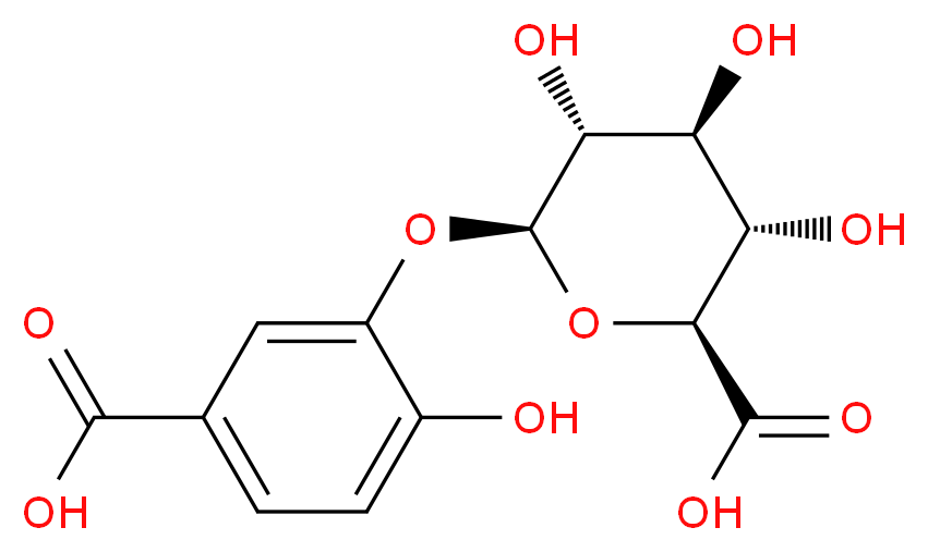 (2S,3S,4S,5R,6S)-6-(5-carboxy-2-hydroxyphenoxy)-3,4,5-trihydroxyoxane-2-carboxylic acid_分子结构_CAS_953037-17-7
