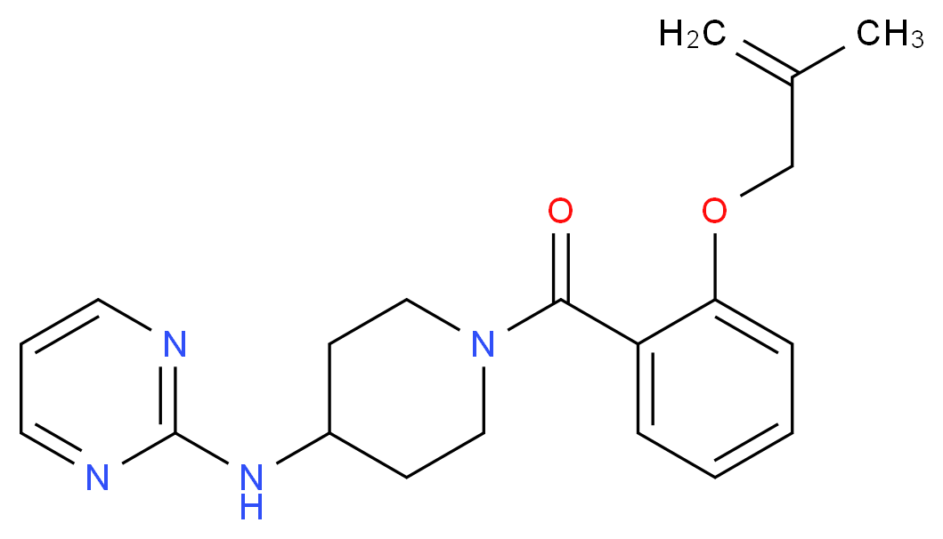 N-(1-{2-[(2-methylprop-2-en-1-yl)oxy]benzoyl}piperidin-4-yl)pyrimidin-2-amine_分子结构_CAS_)