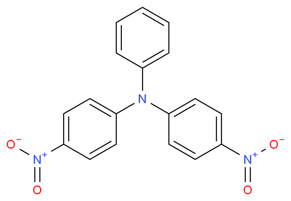 Bis-(4-nitrophenyl)phenylamine_分子结构_CAS_1100-10-3)