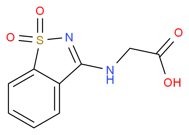 2-[(1,1-dioxo-1$l^{6},2-benzothiazol-3-yl)amino]acetic acid_分子结构_CAS_71054-77-8