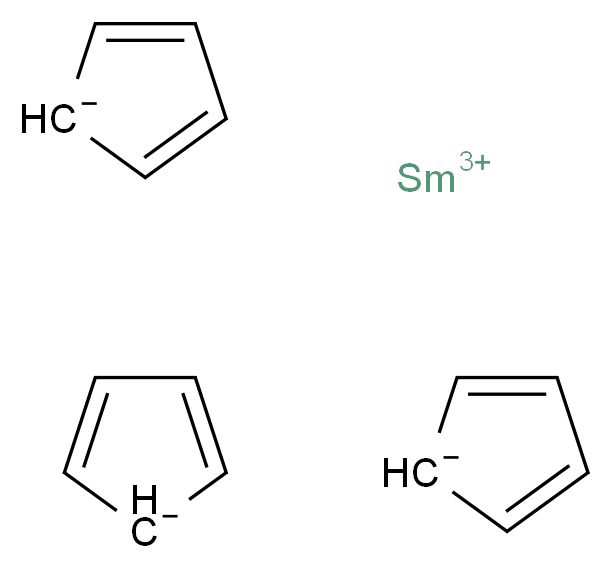 samarium(3+) ion tris(cyclopenta-2,4-dien-1-ide)_分子结构_CAS_1298-55-1