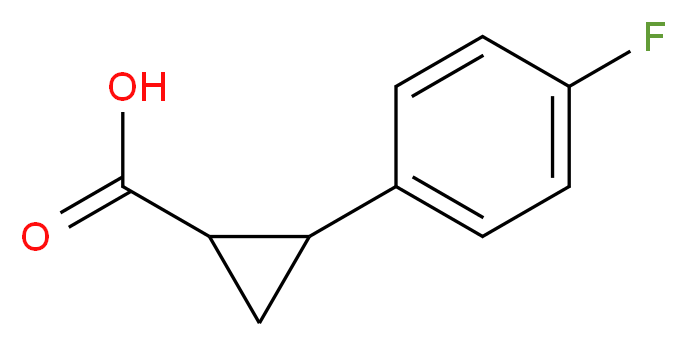 2-(4-fluorophenyl)cyclopropane-1-carboxylic acid_分子结构_CAS_879324-64-8
