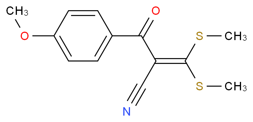 2-(4-methoxybenzoyl)-3,3-bis(methylsulfanyl)prop-2-enenitrile_分子结构_CAS_62455-63-4