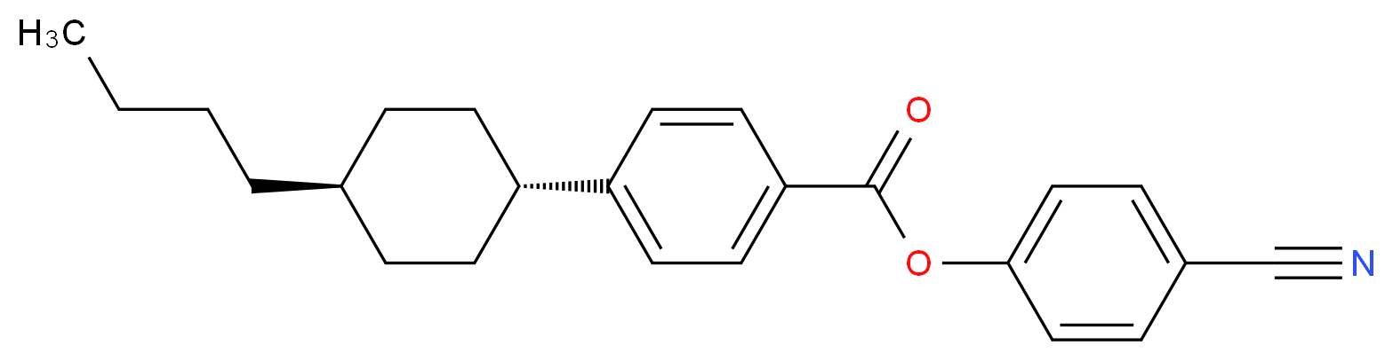 4-cyanophenyl 4-[(1s,4r*)-4-butylcyclohexyl]benzoate_分子结构_CAS_91225-21-7