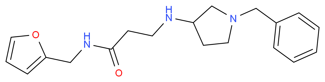 3-[(1-benzylpyrrolidin-3-yl)amino]-N-(2-furylmethyl)propanamide_分子结构_CAS_)
