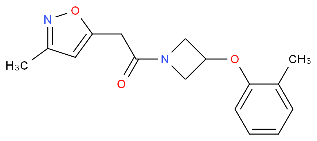 3-methyl-5-{2-[3-(2-methylphenoxy)-1-azetidinyl]-2-oxoethyl}isoxazole_分子结构_CAS_)