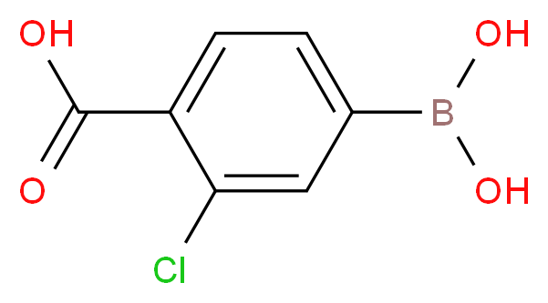 4-羧基-3-氯苯硼酸_分子结构_CAS_136496-72-5)