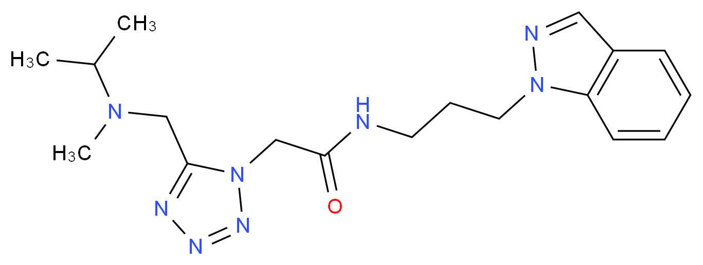 N-[3-(1H-indazol-1-yl)propyl]-2-(5-{[isopropyl(methyl)amino]methyl}-1H-tetrazol-1-yl)acetamide_分子结构_CAS_)