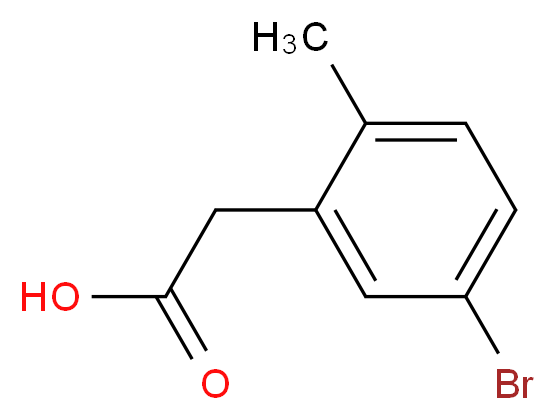 2-(5-bromo-2-methylphenyl)acetic acid_分子结构_CAS_854646-94-9
