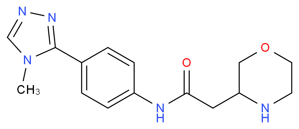 N-[4-(4-methyl-4H-1,2,4-triazol-3-yl)phenyl]-2-(3-morpholinyl)acetamide_分子结构_CAS_)