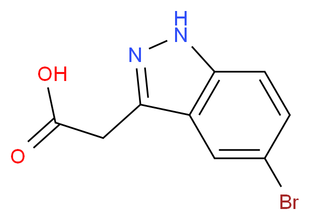 2-(5-bromo-1H-indazol-3-yl)acetic acid_分子结构_CAS_885271-84-1