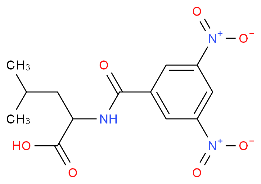 2-[(3,5-dinitrophenyl)formamido]-4-methylpentanoic acid_分子结构_CAS_74928-54-4