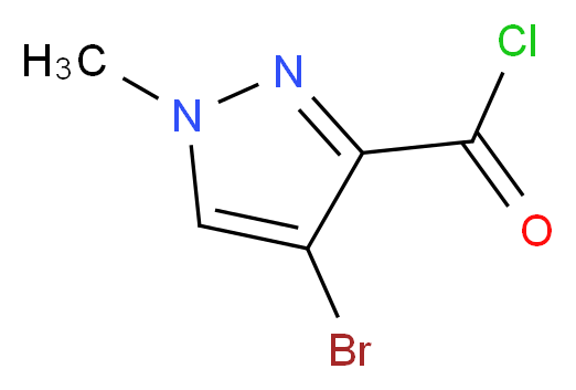 4-Bromo-1-methyl-1H-pyrazole-3-carbonyl chloride_分子结构_CAS_912569-70-1)
