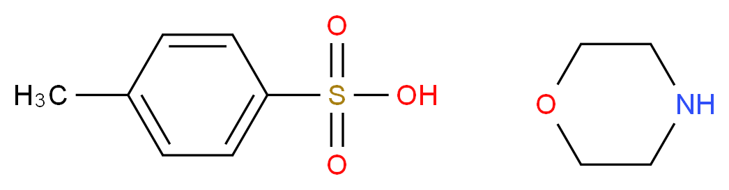 4-methylbenzene-1-sulfonic acid; morpholine_分子结构_CAS_13732-62-2