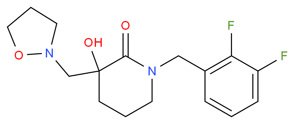 1-(2,3-difluorobenzyl)-3-hydroxy-3-(2-isoxazolidinylmethyl)-2-piperidinone_分子结构_CAS_)