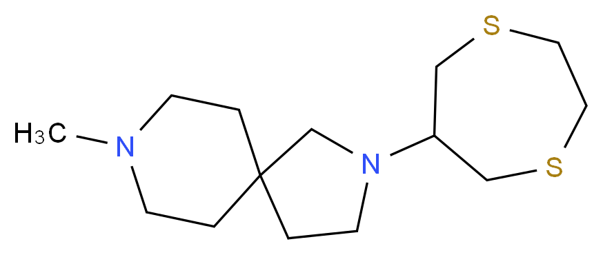 2-(1,4-dithiepan-6-yl)-8-methyl-2,8-diazaspiro[4.5]decane_分子结构_CAS_)