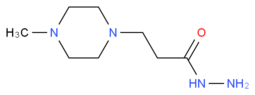 3-(4-methylpiperazin-1-yl)propanehydrazide_分子结构_CAS_24636-93-9