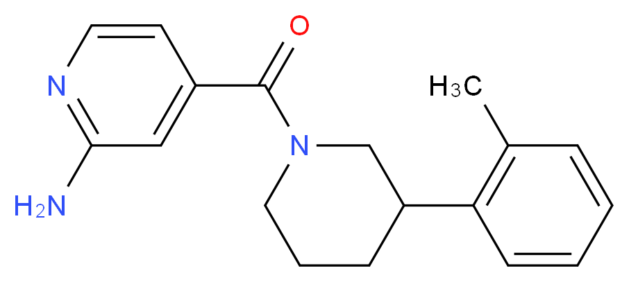 4-{[3-(2-methylphenyl)-1-piperidinyl]carbonyl}-2-pyridinamine_分子结构_CAS_)
