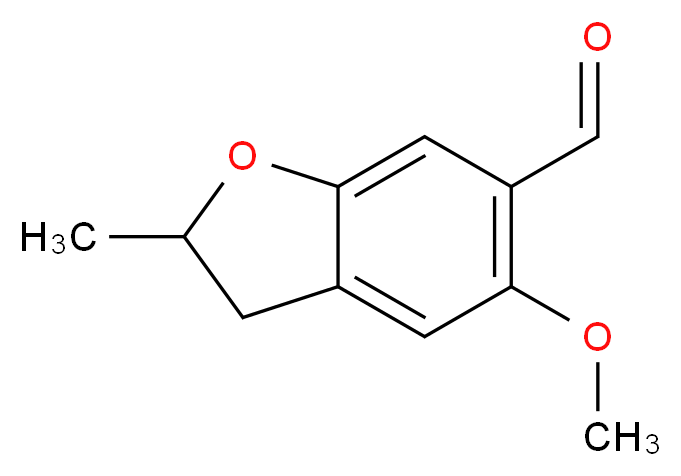 5-methoxy-2-methyl-2,3-dihydro-1-benzofuran-6-carbaldehyde_分子结构_CAS_85258-19-1