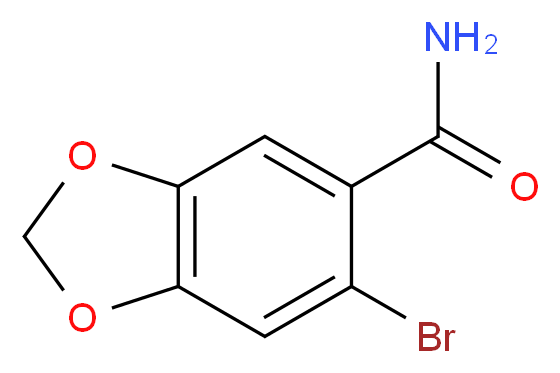 6-bromo-2H-1,3-benzodioxole-5-carboxamide_分子结构_CAS_82463-74-9