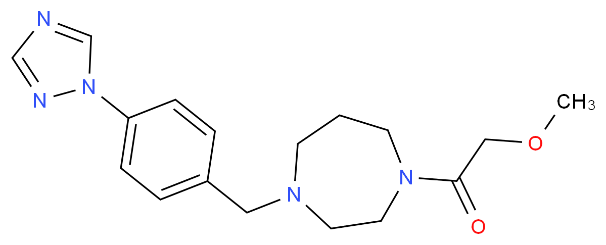 1-(methoxyacetyl)-4-[4-(1H-1,2,4-triazol-1-yl)benzyl]-1,4-diazepane_分子结构_CAS_)