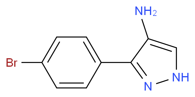 3-(4-Bromophenyl)-1H-pyrazol-4-amine_分子结构_CAS_)