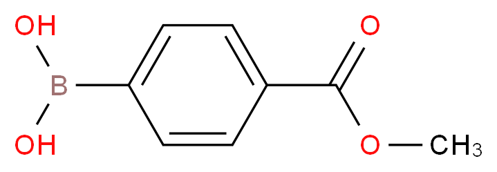 4-甲氧羰基苯硼酸_分子结构_CAS_99768-12-4)