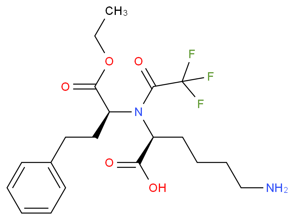 (S)-(-)-1-[N-(1-乙氧羰基-3-苯丙基)-N-三氟乙酰基]-L-赖氨酸_分子结构_CAS_130414-30-1)