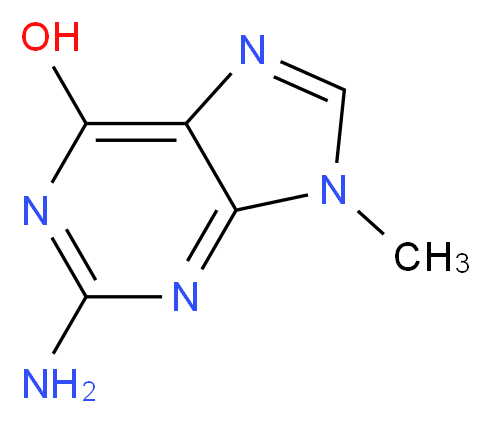 2-amino-9-methyl-9H-purin-6-ol_分子结构_CAS_5502-78-3