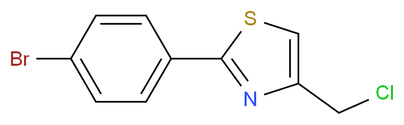 2-(4-Bromophenyl)-4-(chloromethyl)-1,3-thiazole_分子结构_CAS_)