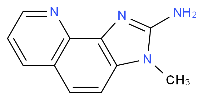 2-Amino-3-methyl-3H-imidazo[4,5-h]quinoline_分子结构_CAS_147293-13-8)