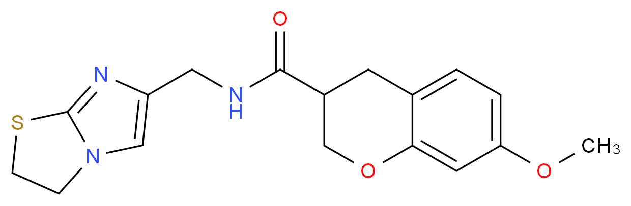 N-(2,3-dihydroimidazo[2,1-b][1,3]thiazol-6-ylmethyl)-7-methoxychromane-3-carboxamide_分子结构_CAS_)