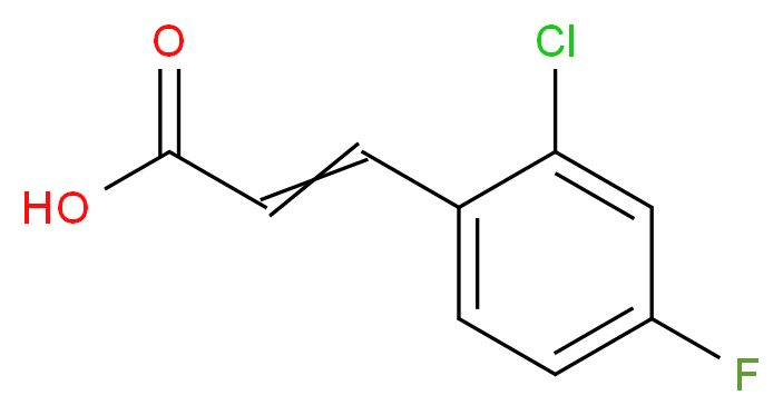 2-Chloro-4-fluorocinnamic acid_分子结构_CAS_133220-86-7)