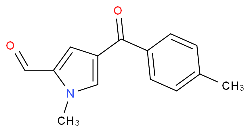 1-Methyl-4-[(4-methylphenyl)carbonyl]-1H-pyrrole-2-carbaldehyde_分子结构_CAS_117378-81-1)