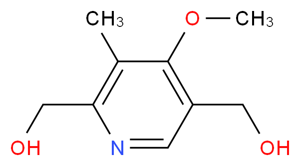 2,5-Dihydroxymethyl-4-methoxy-3-methylpyridine_分子结构_CAS_120003-76-1)