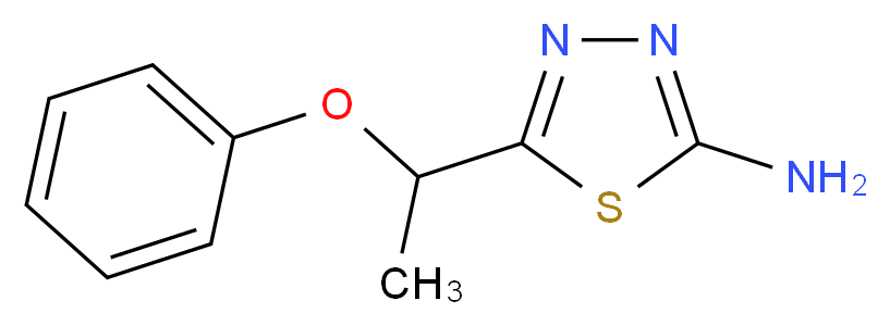 5-(1-Phenoxy-ethyl)-[1,3,4]thiadiazol-2-yl-amine_分子结构_CAS_)