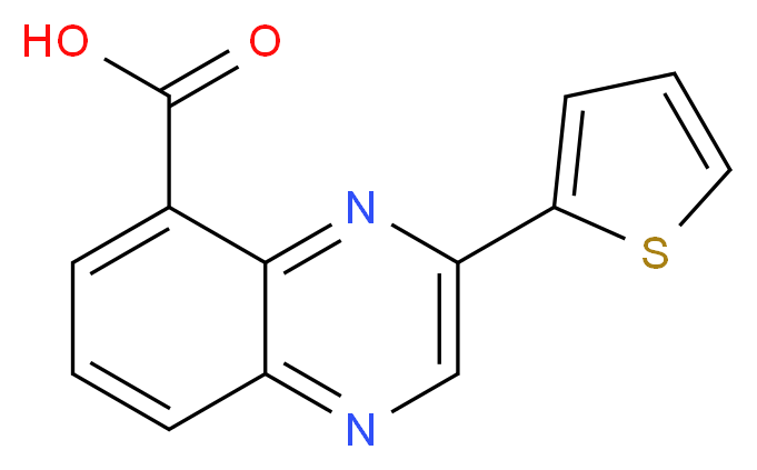 3-(thiophen-2-yl)quinoxaline-5-carboxylic acid_分子结构_CAS_904818-54-8