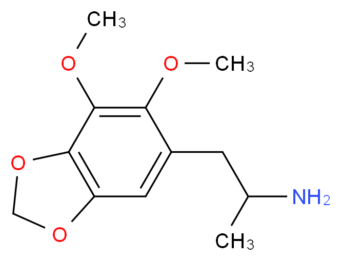 1-(6,7-dimethoxy-2H-1,3-benzodioxol-5-yl)propan-2-amine_分子结构_CAS_15183-26-3