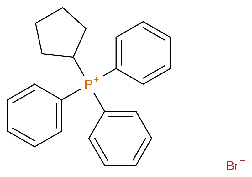 cyclopentyltriphenylphosphanium bromide_分子结构_CAS_7333-52-0