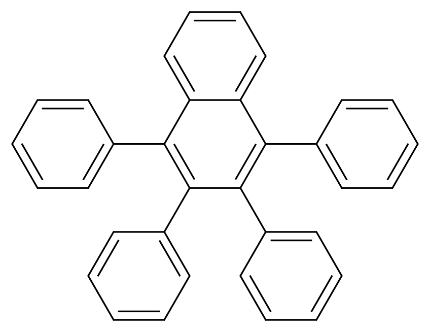 1,2,3,4-TETRAPHENYL NAPHTHALENE_分子结构_CAS_751-38-2)