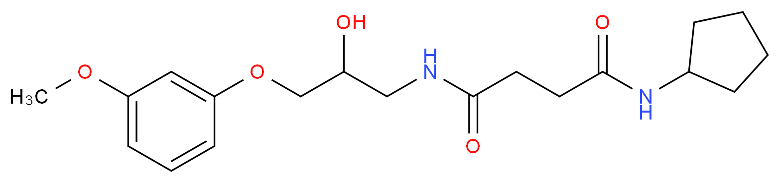 N-cyclopentyl-N'-[2-hydroxy-3-(3-methoxyphenoxy)propyl]succinamide_分子结构_CAS_)
