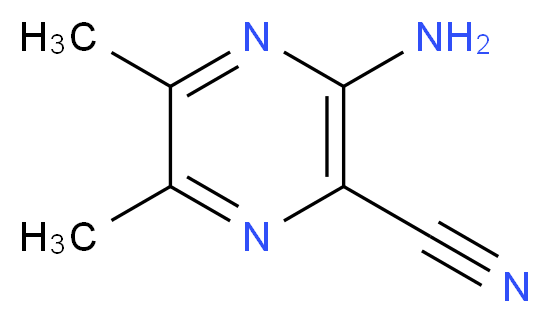 3-amino-5,6-dimethylpyrazine-2-carbonitrile_分子结构_CAS_63352-08-9